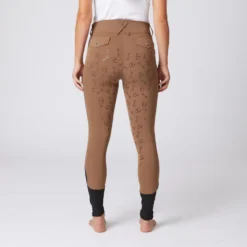 Women's High Waist Bit Print Silicone Full Seat Breeches -Equestrian Supplies CP3630 BR 3
