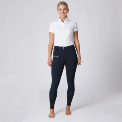 Women's High Waist Bit Print Silicone Full Seat Breeches -Equestrian Supplies CP3630 DB 2