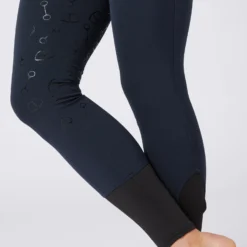 Women's High Waist Bit Print Silicone Full Seat Breeches -Equestrian Supplies CP3630 DB 4