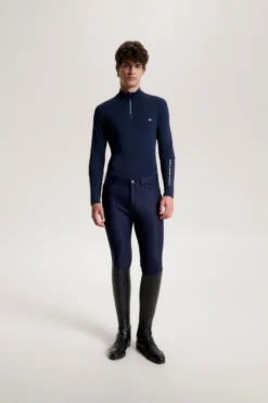 Tommy Hilfiger Equestrian 1/4 Zip Men' S Thermo Shirt -Equestrian Supplies J6QQJ 590 06