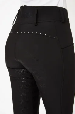 Horze Women's High Waist Softshell Thermo Breeches With Crystals -Equestrian Supplies cp3592 bl 06