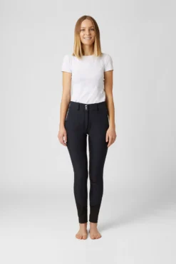 Horze Women's High Waist Softshell Thermo Breeches With Crystals -Equestrian Supplies cp3592 db 03