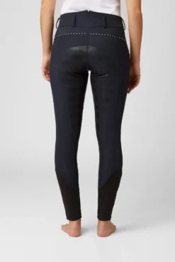 Horze Women's High Waist Softshell Thermo Breeches With Crystals -Equestrian Supplies cp3592 db 04