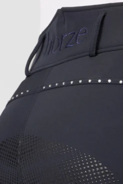 Horze Women's High Waist Softshell Thermo Breeches With Crystals -Equestrian Supplies cp3592 db 06